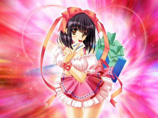 Girl pink dress toothbrush gift free wallpaper - medium preview image