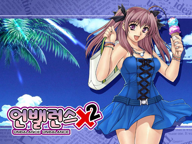 Girl blue dress ice cream free wallpaper - medium preview image