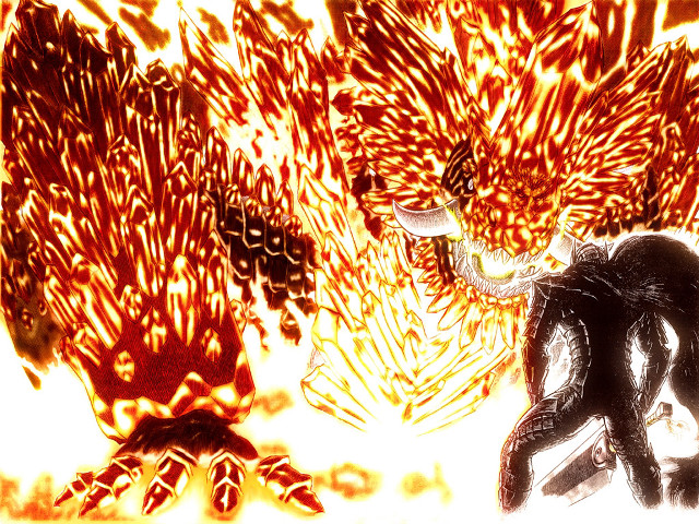 Fire demon suit embers flame free wallpaper - medium preview image