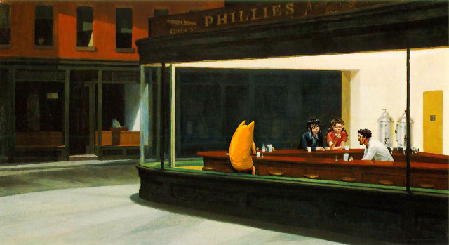 Bar painting surrealist alpaca fox free wallpaper - medium preview image