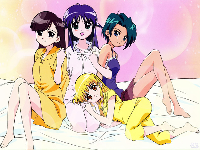 Women bed yellow dresses short free wallpaper - medium preview image