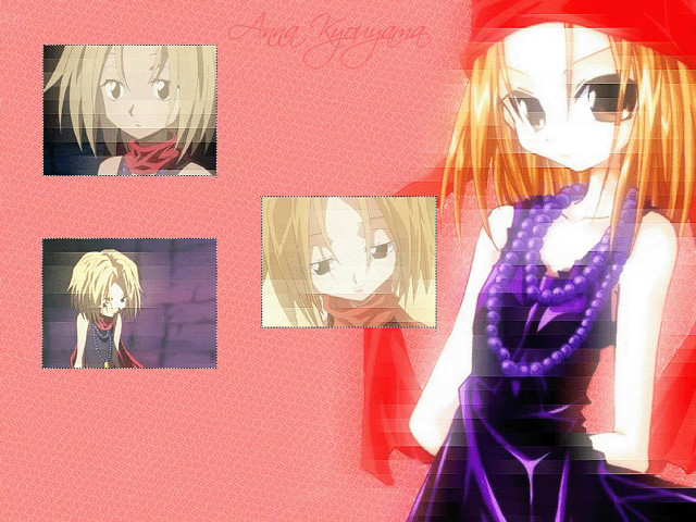 Purple dress girl anime portrait free wallpaper - medium preview image