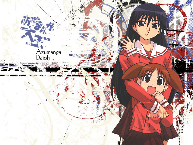 Anime couple paint splatters school free wallpaper - medium preview image