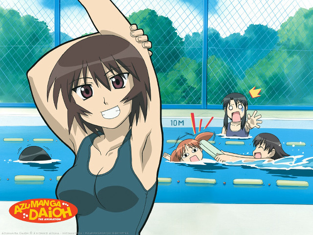 Pool girls fence black top free wallpaper - medium preview image