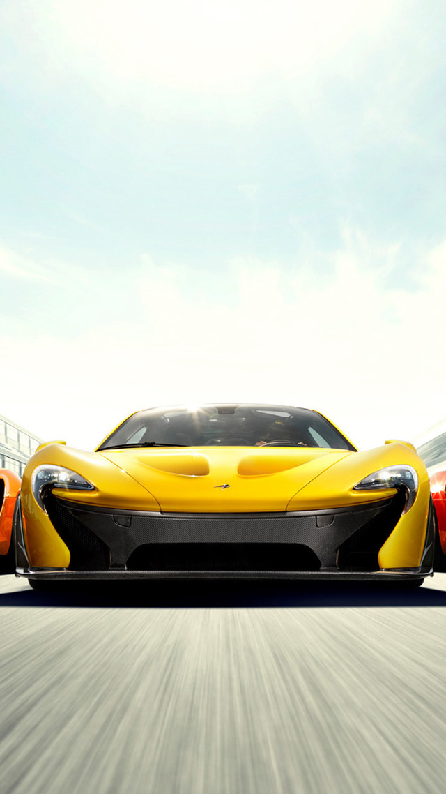 Yellow sports car bridge water free wallpaper - medium preview image