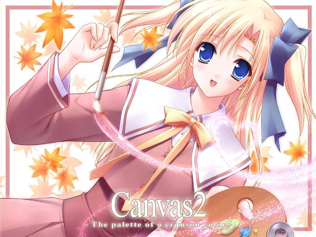 Anime violin autumn leaves blonde free wallpaper - medium preview image