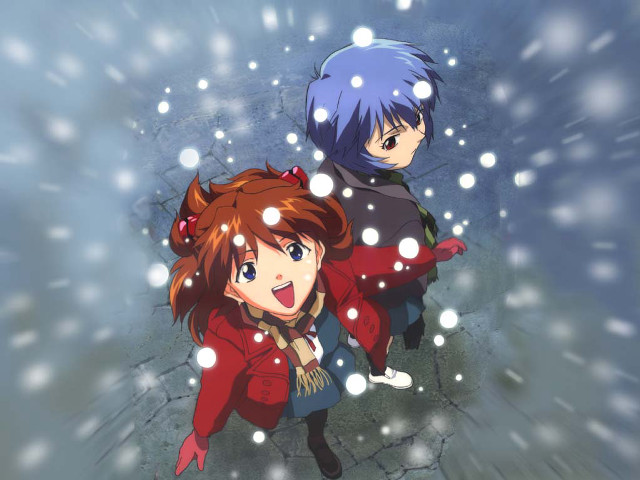 Anime snow red coats hologram free wallpaper - medium preview image