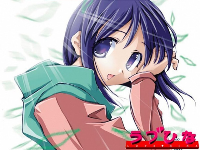 Blue hair green shirt manga free wallpaper - medium preview image