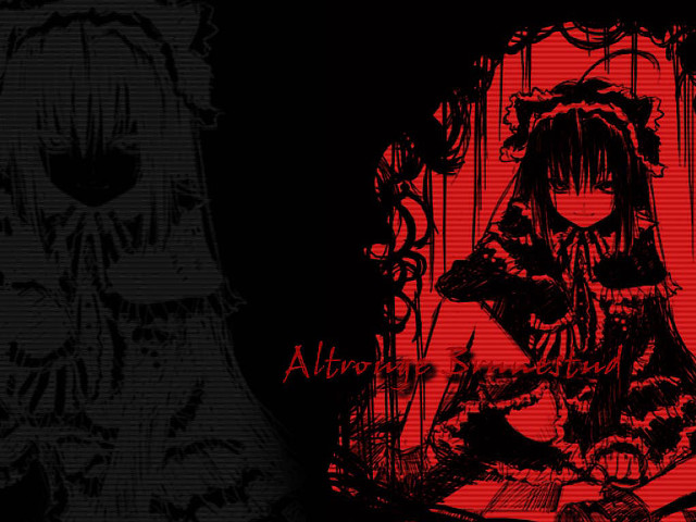Girl skull red light gothic free wallpaper - medium preview image