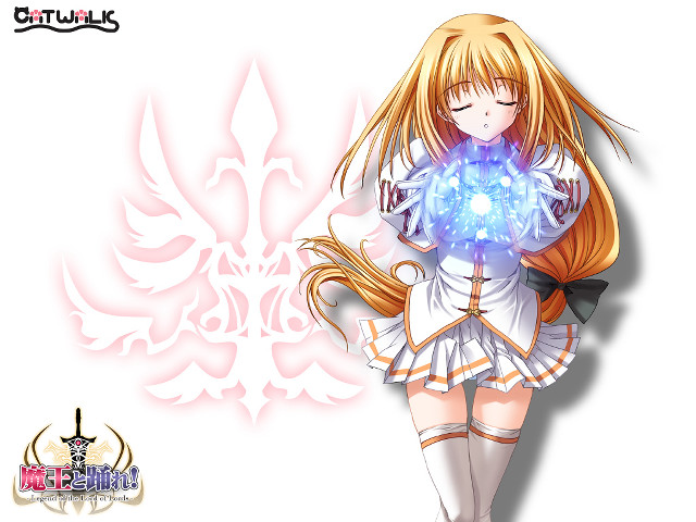 Anime girl glowing ball magic free wallpaper - medium preview image