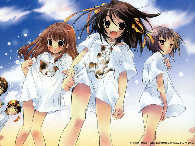 Girls cats white dresses ai free wallpaper - medium preview image