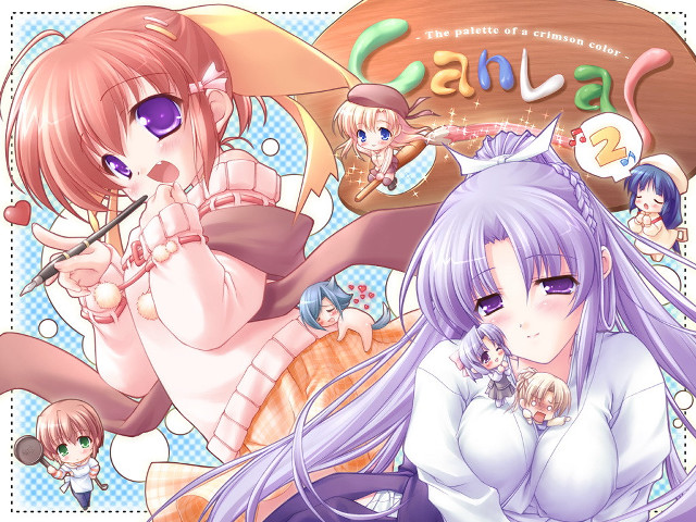 Anime girls purple hair sign free wallpaper - medium preview image