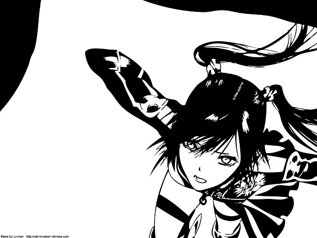 Black white anime girl hat free wallpaper - medium preview image