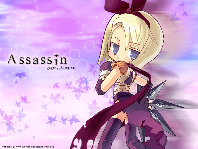Cartoon character bow purple background free wallpaper - medium preview image