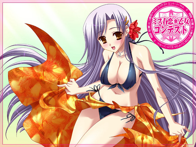 Woman bikini fish tail flower free wallpaper for desktop - medium preview image