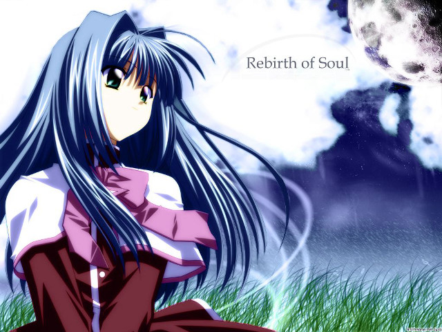 Girl long hair grass moon free wallpaper - medium preview image