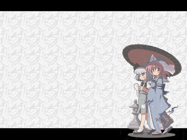 Anime characters umbrella cat kimono free wallpaper - medium preview image