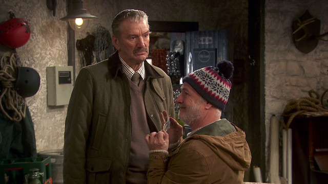 Man talking another man fireplace free wallpaper - medium preview image
