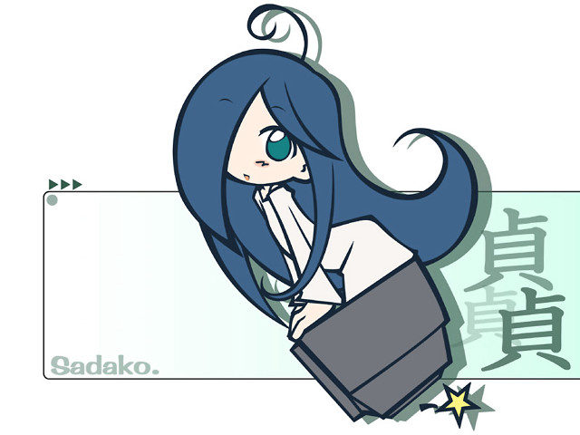 Cartoon girl briefcase sign asian free wallpaper - medium preview image