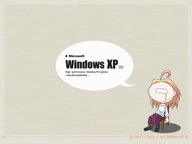 Cartoon character sitting chat chair free wallpaper - medium preview image