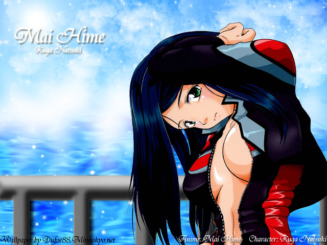 Woman ocean beach redtop longhair free wallpaper - medium preview image