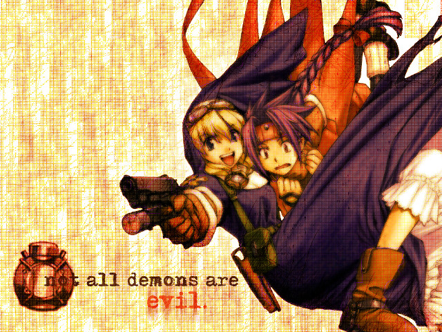 Anime characters guns beer demons free wallpaper - medium preview image