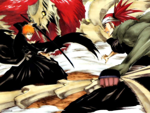 Red haired sword battle anime free wallpaper - medium preview image