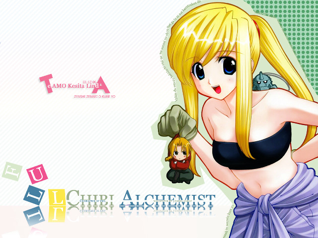 Cartoon girl blonde long hair free wallpaper - medium preview image