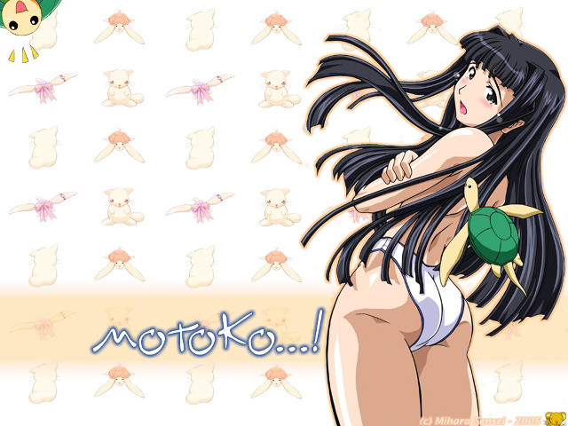Cartoon girl black hair green free wallpaper - medium preview image