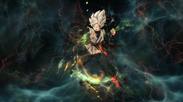 Man white outfit lightning sky free wallpaper - medium preview image