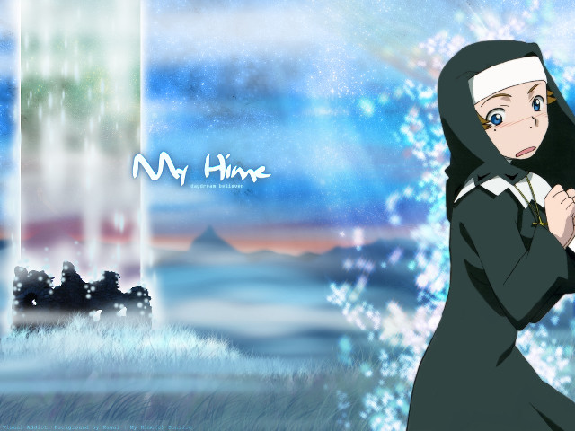 Nun waterfall night sky starry free wallpaper - medium preview image