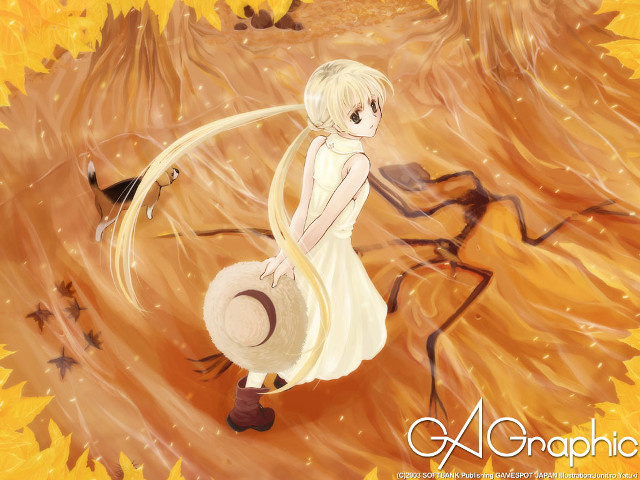 Girl white dress hat bird free wallpaper - medium preview image