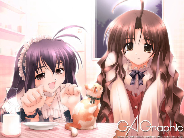 Anime girls pig milk aya free wallpaper for desktop - medium preview image