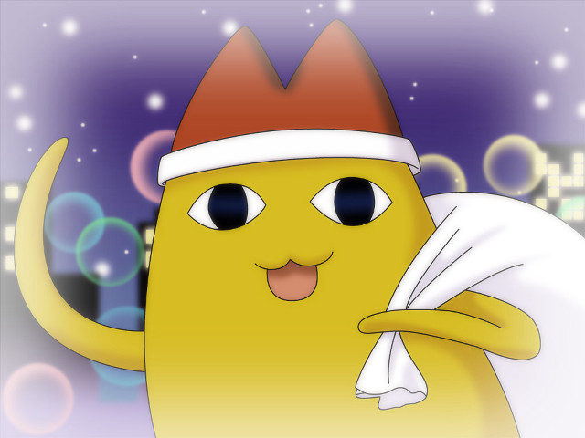 Pikachu santa hat bubbles night free wallpaper - medium preview image