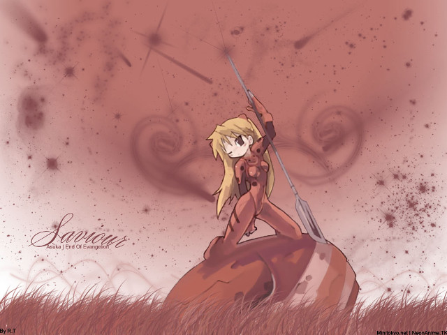 Girl sword rock grass pink free wallpaper - medium preview image