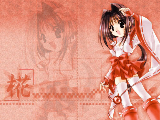 Anime girl red dress boot free wallpaper - medium preview image