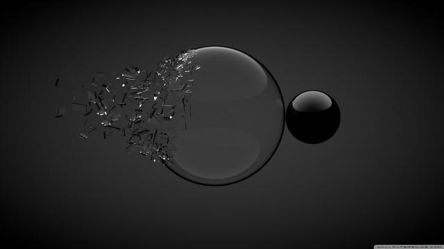 Black white sphere debris background free wallpaper - medium preview image