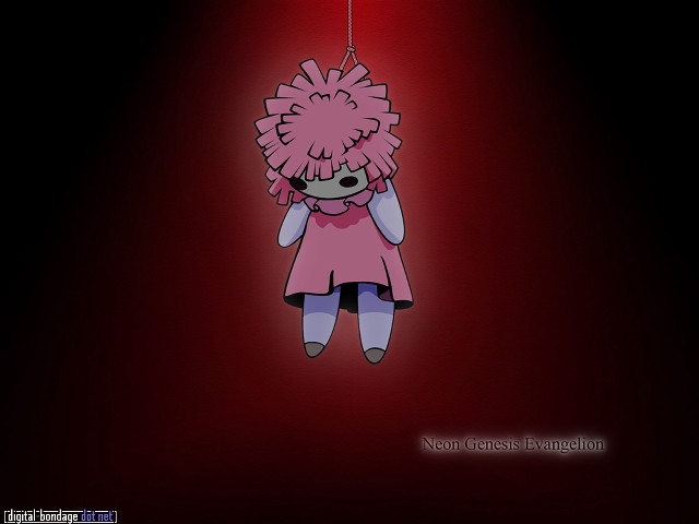 Cartoon character hanging red black free wallpaper - medium preview image