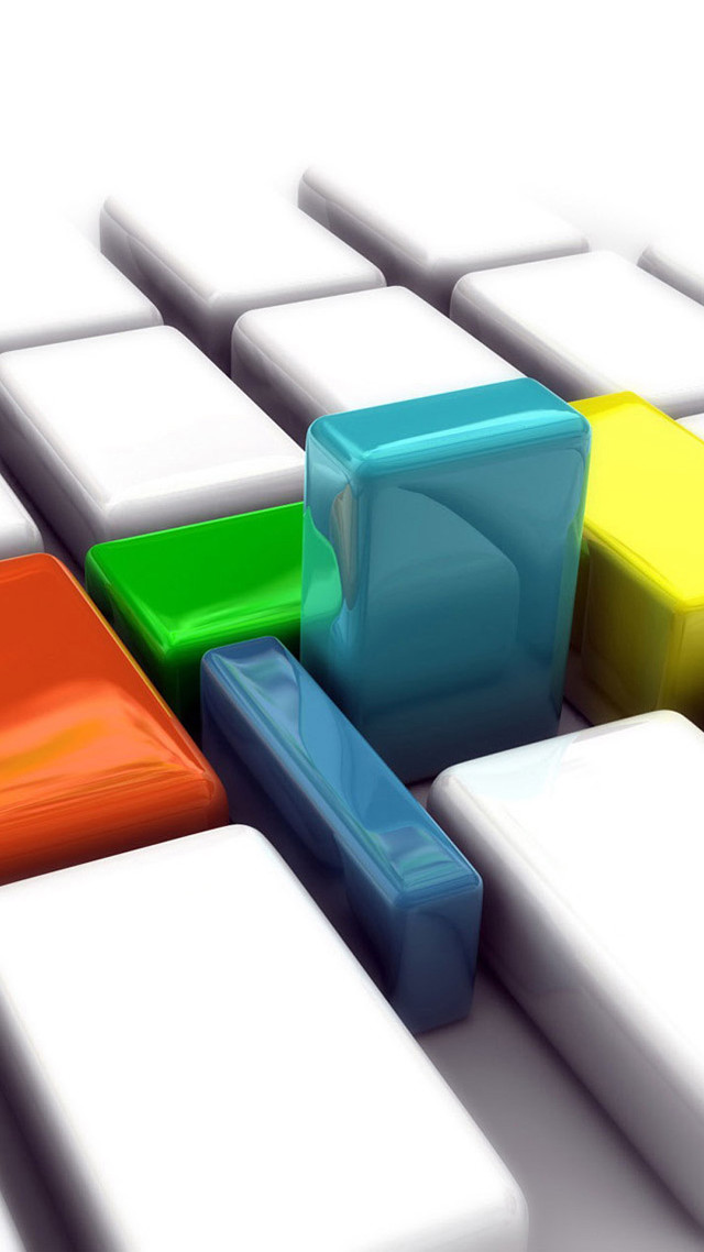 Colorful keyboard keys white background free wallpaper - medium preview image