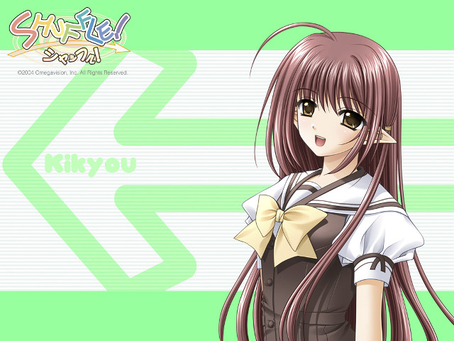 Girl longhair bowtie greenbackground portrait free wallpaper - medium preview image