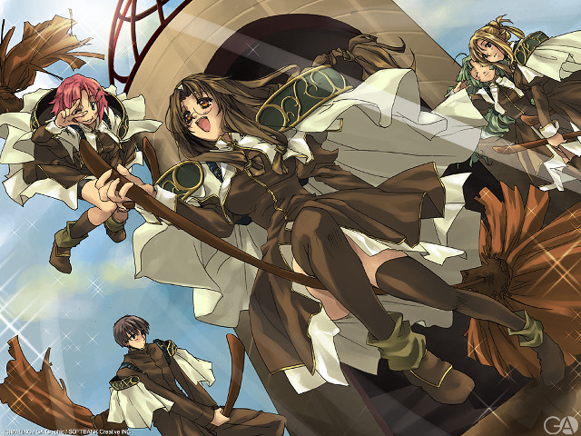 Anime flying sword bird bow free wallpaper - medium preview image
