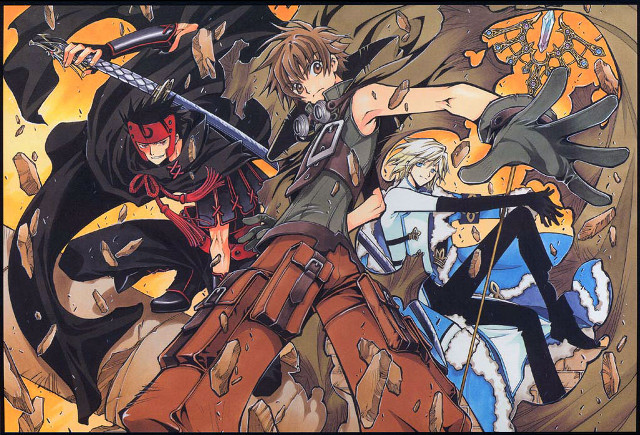 Anime group sword rock wall free wallpaper - medium preview image
