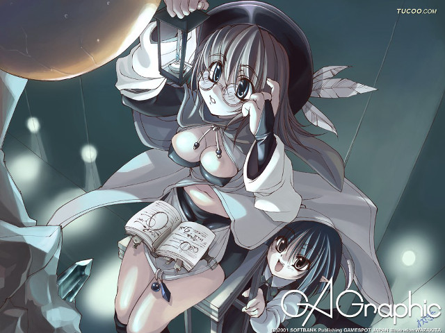 Anime couple hug giantess gothic free wallpaper for desktop - medium preview image