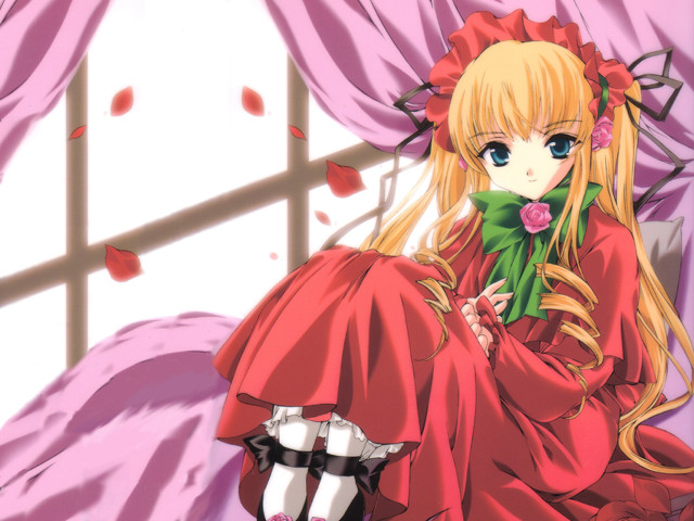 Red dress woman rose blonde #2 free wallpaper - medium preview image