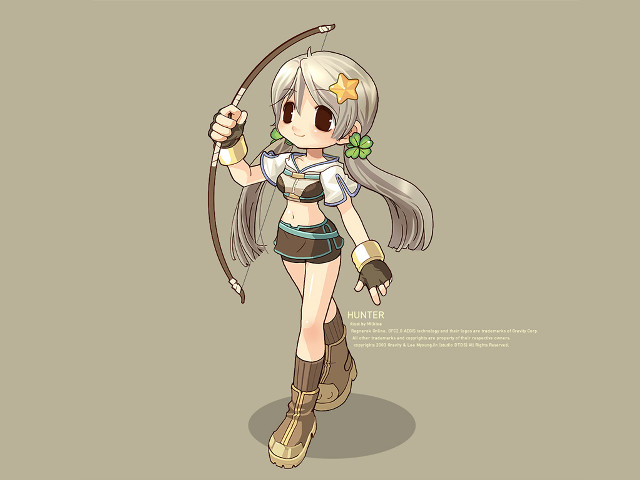 Girl bow arrow star twintails free wallpaper - medium preview image