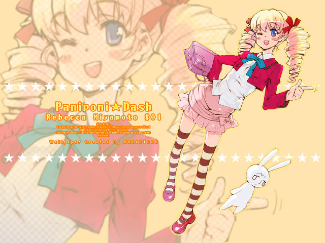 Cartoon character flying rabbit cat free wallpaper - medium preview image