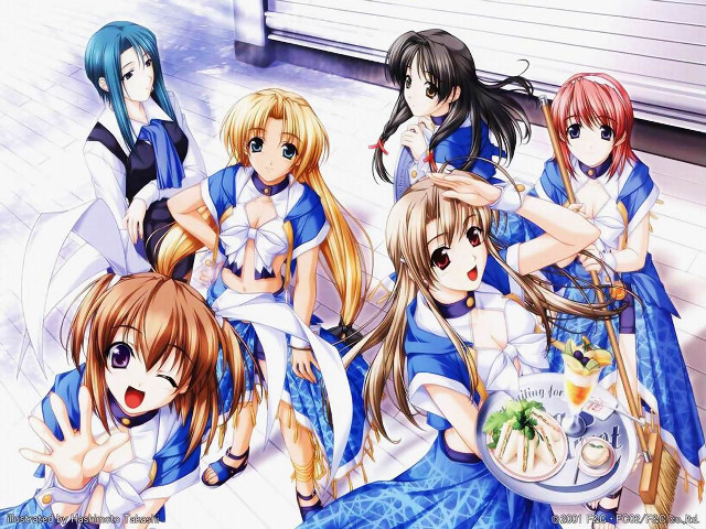 Girls food standing rayonism official free wallpaper - medium preview image
