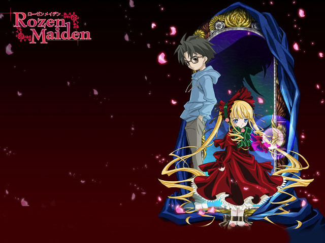 Anime couple mirror red background free wallpaper - medium preview image