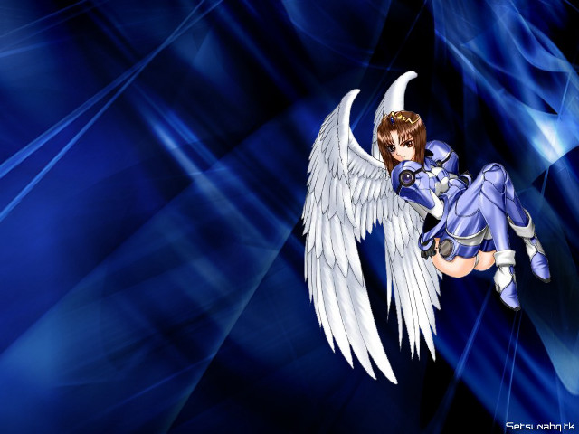 Angel wings flying brown hair free wallpaper for desktop - medium preview image