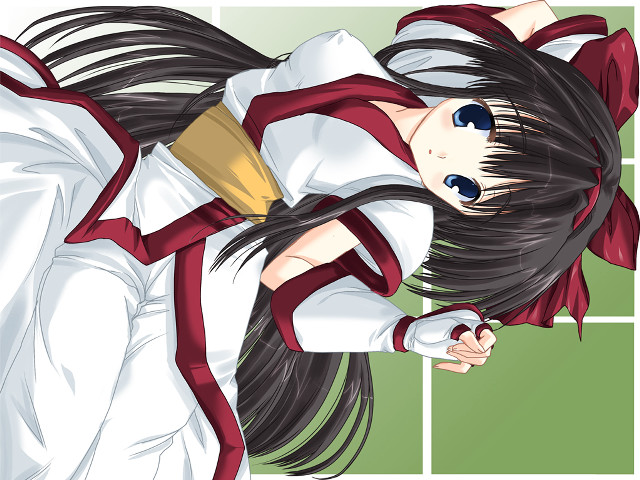 Girl longhair white shirt redtie free wallpaper - medium preview image